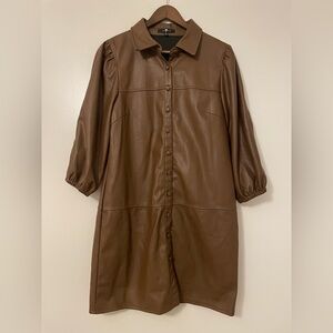 7 For All Mankind Vegan/Faux Leather Trenchcoat Medium